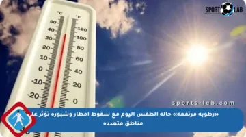 «رطوبة مرتفعة» حالة الطقس اليوم مع سقوط أمطار وشبورة تؤثر على مناطق متعددة